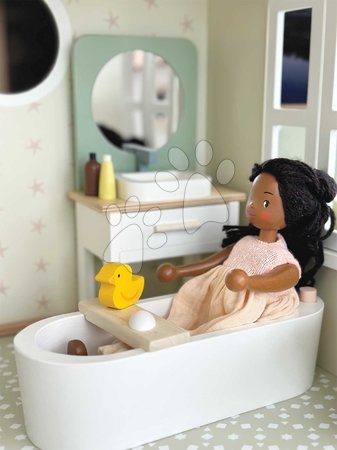 Puppen für Mädchen - Holzpuppe Lola in Kleid – Wooden Doll von Tender Leaf Toys - 8