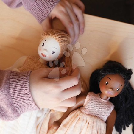 Puppen für Mädchen - Holzpuppe Lola in Kleid – Wooden Doll von Tender Leaf Toys - 15