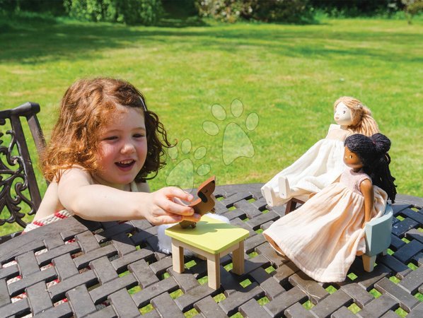 Puppen für Mädchen - Holzpuppe Lola in Kleid – Wooden Doll von Tender Leaf Toys - 18