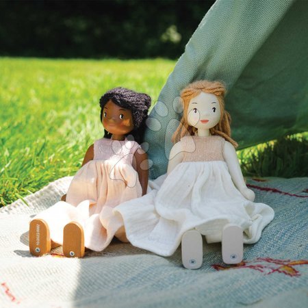 Puppen für Mädchen - Holzpuppe Lola in Kleid – Wooden Doll von Tender Leaf Toys - 22