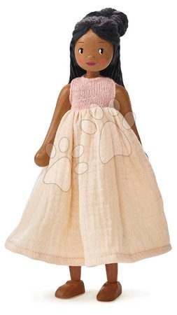 Ab 3 bis 6 Jahren - Holzpuppe Lola in Kleid – Wooden Doll von Tender Leaf Toys