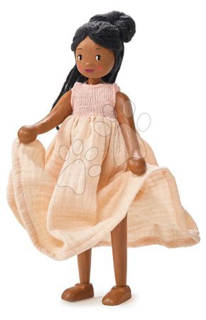 Ab 3 bis 6 Jahren - Holzpuppe Lola in Kleid – Wooden Doll von Tender Leaf Toys_1