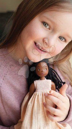 Puppen für Mädchen - Holzpuppe Lola in Kleid – Wooden Doll von Tender Leaf Toys - 4