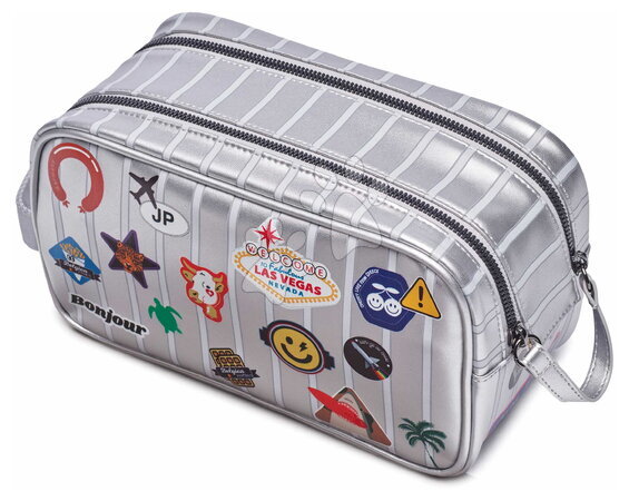Školní tašky a batohy - Set cestovní taška Caroline Weekend Bag Jetsetter Silver Jeune Premier ergonomická a cestovní pouzdro_2