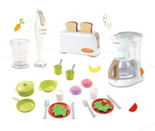 Spotřebiče do kuchyňky - Set toaster Mini Tefal Smoby a kávovar, ponorný mixér a jídelní souprava Bubble Cook_5