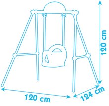 Gyerekhinták - Hinta Portique Smoby fémszerkezettel 120 cm magas 6 hó-tól_1