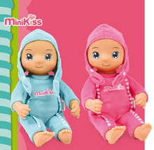 Bábiky od 9 mesiacov - Bábika so zvukom MiniKiss Smoby v ušianke 27 cm ružová od 12 mes_4