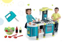Kuhinje za djecu setovi - Set kuhinja Tefal French Touch Smoby s ledom i aparatom za kavu, ručni mikser Tefal i zdjela sa salatom_25
