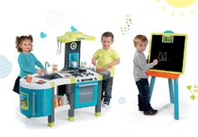 Kuhinje za otroke kompleti - Komplet kuhinja Tefal French Touch Smoby z ledom in kavnim avtomatom in magnetna dvostranska tabla 2v1_35
