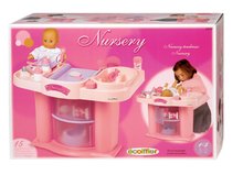 Domčeky pre bábiky - Prebaľovací stolík s dvierkami Écoiffier bez bábiky s 12 doplnkami od 18 mes_1