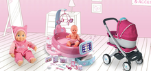 Pătuţuri si leagăne de jucărie - Centru bebe pentru păpuşă Baby Nurse Smoby cu tabletă electronică, cu păpuşă de 32 cm şi cu 22 de accesorii_2