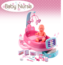 Postieľky a kolísky pre bábiky - Opatrovateľské centrum pre bábiku Baby Nurse Smoby elektronické s tabletom, 32 cm bábikou a 22 doplnkami_5