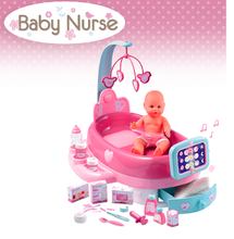 Pătuţuri si leagăne de jucărie - Centru bebe pentru păpuşă Baby Nurse Smoby cu tabletă electronică, cu păpuşă de 32 cm şi cu 22 de accesorii_1