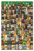 Puzzle minijaturne - EDUCA 13782 PUZZLE 1000 dielov Miniature Beers + FIX PUZZLE LEPIDLO _0