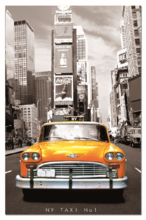 Puzzle 1000-dijelne - EDUCA 14836 PUZZLE 1000 dielov Miniature Taxi No 1, New York + FIX PUZZLE LEPIDLO _0