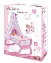 Postieľky a kolísky pre bábiky - Kolíska Baby Nurse Smoby s baldachýnom pre 52 cm bábiku od 18 mes_1