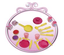 Egyszerű játékkonyhák - Szett játékkonyha Disney Hercegnők órával és sport babakocsi játékbabának Pastel_2