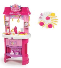 Obyčajné kuchynky - Set kuchynka Disney Princezné s hodinami a športový kočík pre bábiku Pastel_4