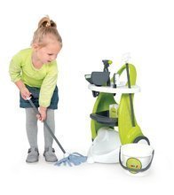 Hry na domácnosť - Upratovací vozík Clean Service Smoby s 9 doplnkami zelený_0
