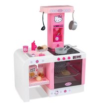 Kuchyňky pro děti sety - Set kuchyňka Hello Kitty Cheftronic Smoby se zvuky a snídaňový set v taštičce_0