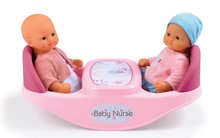 Stoličky pre bábiky - Jedálenská stolička Baby Nurse Smoby pre 42 cm bábiky dvojičky so 4 doplnkami od 24 mes_0