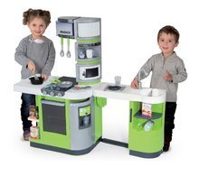 Elektronické kuchynky - Kuchynka CookMaster Verte Smoby elektronická so zvukmi a 33 doplnkami zeleno-šedá_0