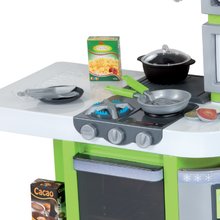 Elektronické kuchynky - Kuchynka CookMaster Verte Smoby elektronická so zvukmi a 33 doplnkami zeleno-šedá_1