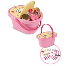 Accesorii și vase de bucătărie de jucărie - Coş de picnic Hello Kitty Smoby cu 24 de accesorii_2