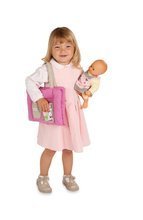 Játékbaba kiegészítők - Pelenkázó alátét Baby Nurse Smoby 42 cm játékbabának pelenkázó szettel sötét rózsaszín_1