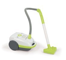 Jocuri de uz casnic - Set cărucior de curăţenie cu găleată Clean Smoby aspirator şi cărucior de înfăşat cu păpuşă verde_10