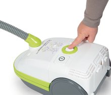 Igre kućanstva - Set kolica za čišćenje s kantom Clean Smoby usisavač i kolica za presvlačenje s bebom zeleni_11