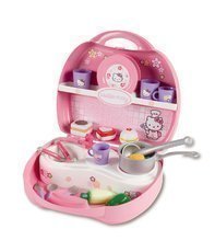 Kuchynka Hello Kitty Mini Cuisine Smoby v kufríku s 20 doplnkami svetloružová