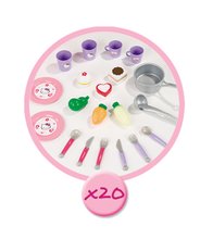 Obyčajné kuchynky - Kuchynka Hello Kitty Mini Cuisine Smoby v kufríku s 20 doplnkami svetloružová_1