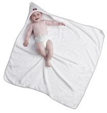 Ručnici za bebe - Ručnik za dojenčad s kapuljačom Dreamy Cloud Fleur de Coton® Red Castle 100x100 cm sivi od 0 mjeseci_0