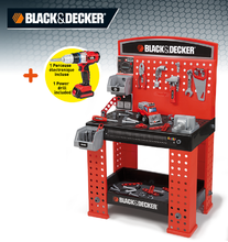 Stari vnosi - Smoby 500204 Black and Decker elektrický pracovný stôl SUPER CENTRE + 40 dodatkov 60*42*96 cm_1