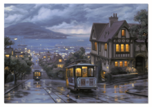 Puzzle 1000 dílků - Puzzle Eugene Lushpin, Evening Journey Educa 1000 dílků a FIX PUZZLE LEPIDLO_0