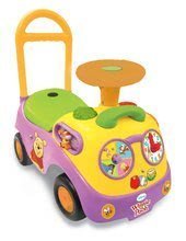 Vehicule cu sunete pentru copii - Babytaxiu cu sunete și lumini Winnie The Pooh Disney Kiddieland cu ceas, mov-verde cu spătar de la 12 luni_1