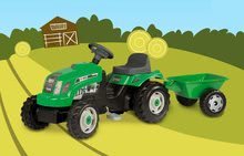 Detské šliapacie vozidlá -  NA PREKLAD - Tractor de pisar RX Bull Smoby con un remolque verde_3