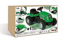 Vehicule cu pedală pentru copii - Tractor cu remorcă RX Bull Smoby verde cu pedale_4