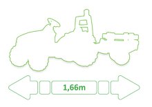 Dječja vozila na pedale - SMOBY 33406 Traktor TGM Stronger na šlapanie zelený 166 cm dlhý _1