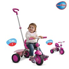 Tricikli od 15. meseca - Tricikel FUN smarTrike rožnato-vijoličen s palico za vodenje gumiranimi kolesi ultralahek od 15 mes_1
