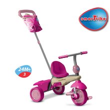 Triciklik 10 hónapos kortól - Tricikli Vanilla Touch Steering 4in1 smarTrike rózsaszín-krémszínű 10 hó-tól_3