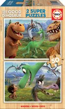 Dřevěné Disney puzzle - Dřevěné puzzle Dobrý dinosaurus Educa 2x50 dílů od 5 let_0