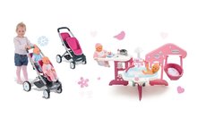 Centru de îngrijire pentru păpuși - Set centru bebe Baby Nurse Smoby şi cărucior pentru două păpuşi Maxi Cosi & Quinny Twin_11