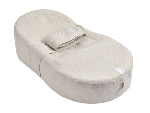 Hniezdo na spanie pre bábätká Cocoonababy® 10° Natural Linen Red Castle s napínacou plachtou béžové od 0-3 mes