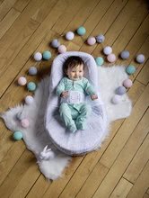 Pre bábätká - Hniezdo na spanie Cocoonababy® pre bábätká Leaf Red Castle 0-4 mesiacov s doplnkami šedé s lístočkami_0