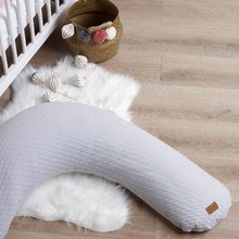 Jastuci za dojenje - Jastuk za dojenje Big Flopsy™ Beaba Fleur de Coton® Pearl Grey 170 cm prošiveni sivi_0