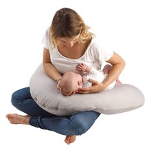 Cuscini per allattamento - Cuscino allattamento Big Flopsy™ Beaba Chambray Grey 170 cm grigio_0