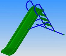 Tobogane pentru copii - Tobogan Starplast cu structură metalică şi cu racordare la apă verde_0