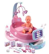 Postieľky a kolísky pre bábiky - Opatrovateľské centrum pre bábiku Baby Nurse Smoby elektronické s tabletom, 32 cm bábikou a 22 doplnkami_3